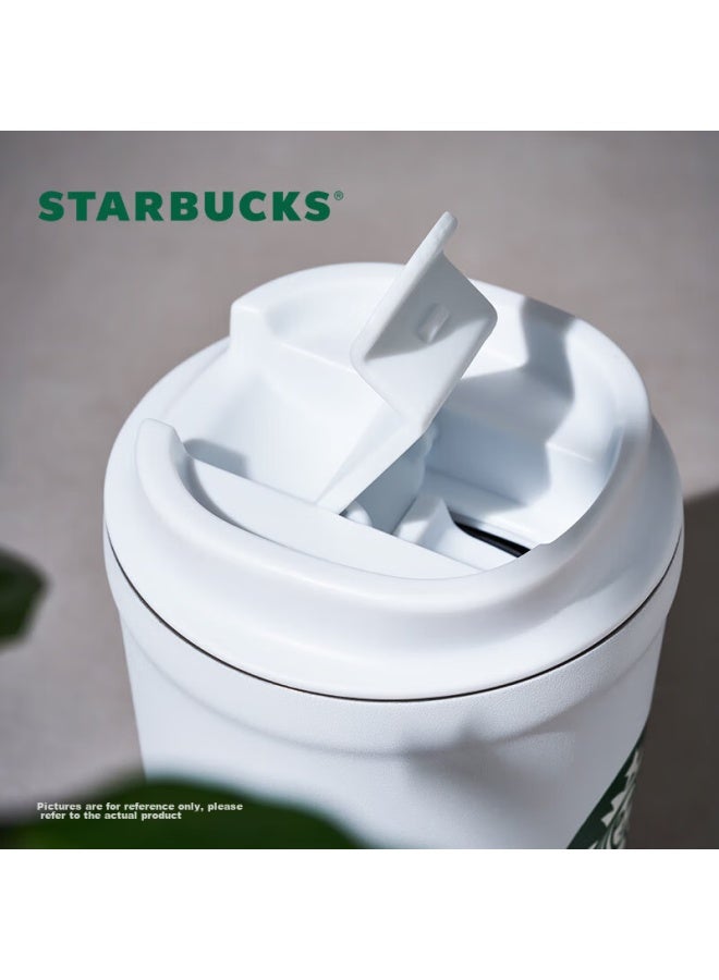 Starbucks كوب ستاربكس المعزول 355 مل، كوب قهوة، زجاجة ماء للرجال والنساء، تصميم أبيض ثلجي، هدية مهرجان تشيشي - Image 2