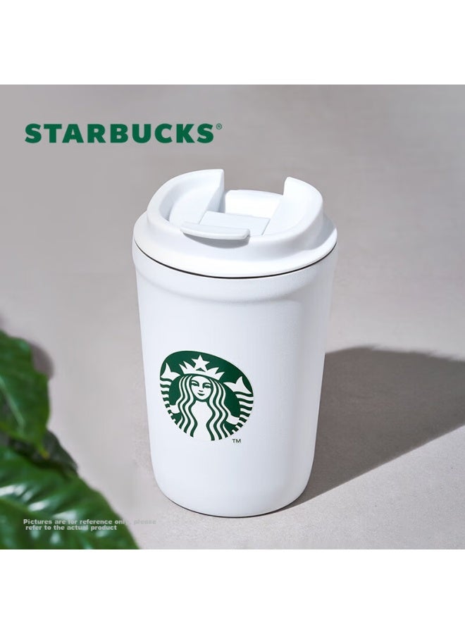 Starbucks كوب ستاربكس المعزول 355 مل، كوب قهوة، زجاجة ماء للرجال والنساء، تصميم أبيض ثلجي، هدية مهرجان تشيشي - Image 1