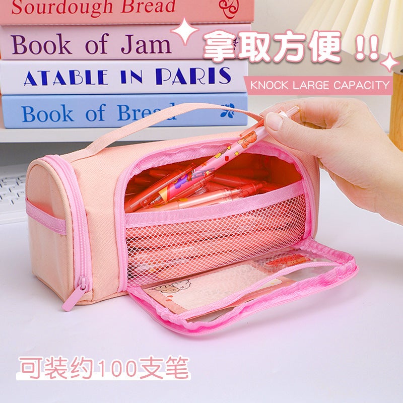 Front Window Pencil Bag New Style Cute And Cute Large Capacity Student Transparent 2025 Pencil Bag Girls Boys Office Cosmetics Bag - Image 5