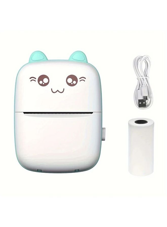 Blue Portable Wireless Mini Thermal Printer USB Rechargeable Photo Label Printing - Image 4