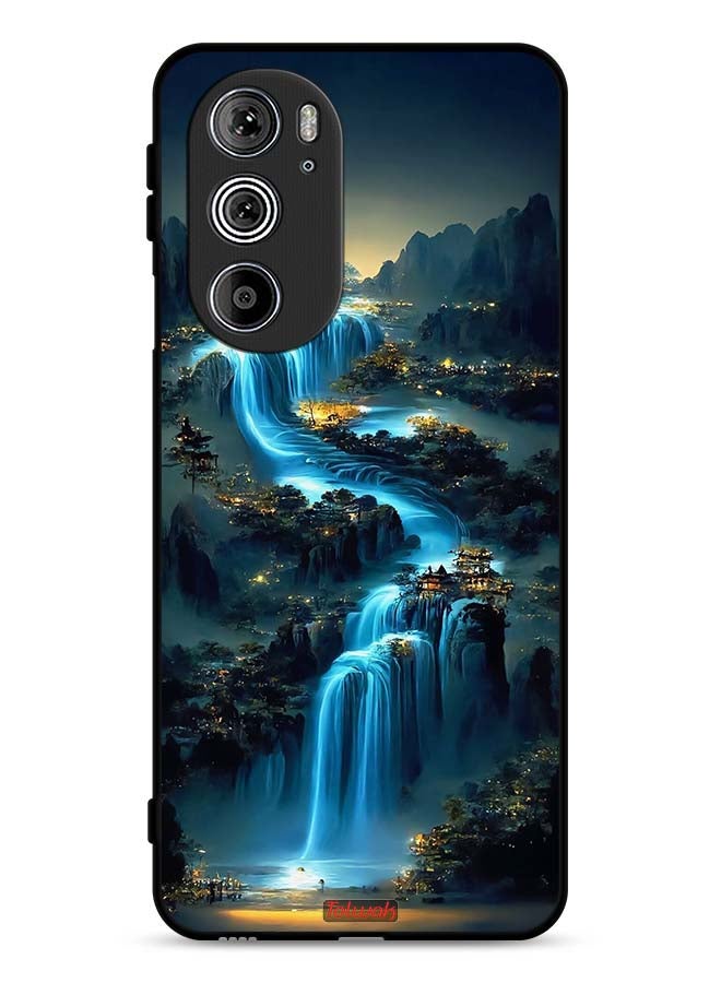Tolwak Motorola Edge 30 Pro Protective Case Cover Waterfall Art - Image 1