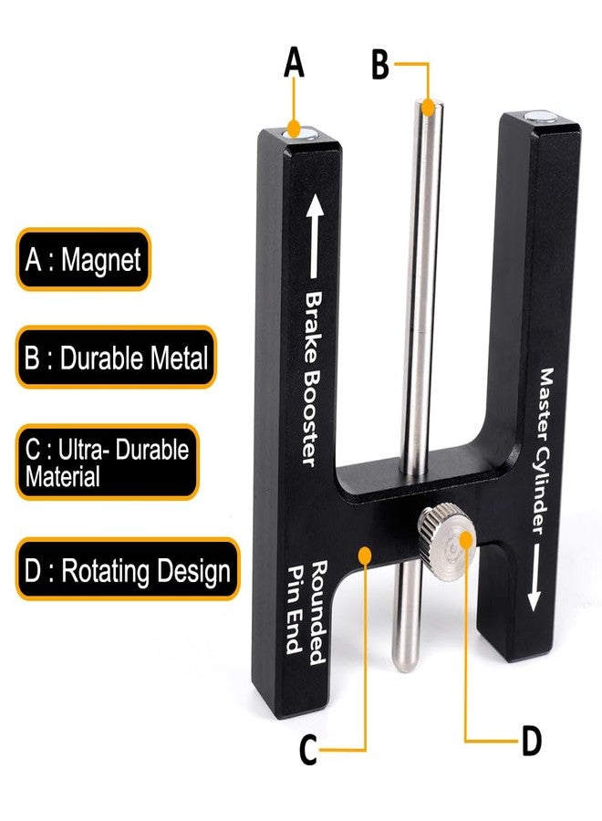 BARTOO أداة ضبط فرامل بارتو، أداة ضبط قضيب دفع معزز الفرامل، مقياس طول قضيب دفع الأسطوانة الرئيسية، مناسبة لمعظم معززات الفرامل ذات الدبابيس القابلة للتعديل - Image 4