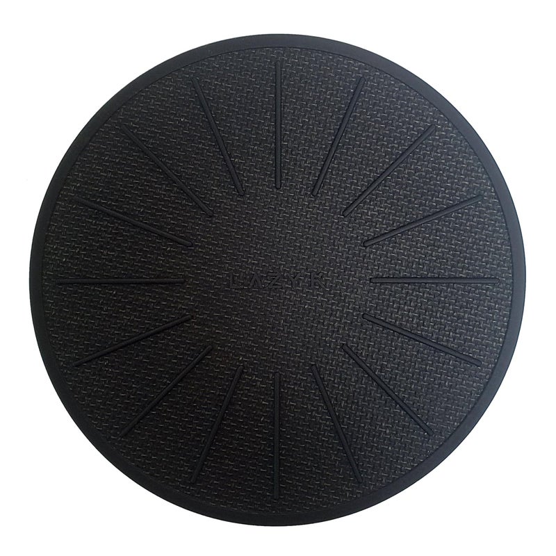 Lazy K حصيرة طهي بالتحريض من Lazy K  واقي للخدوش من السيليكون والألياف الزجاجية  لفرن مغناطيسي  وسادات غير قابلة للانزلاق لمنع الأواني من الانزلاق أثناء الطهي_ أسود 62 بوصة