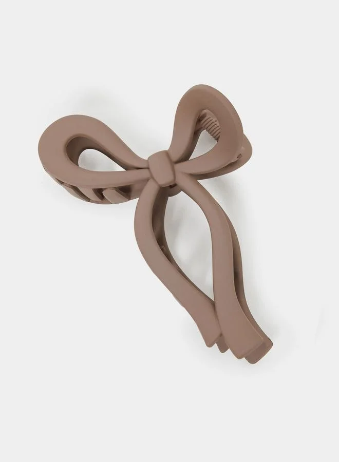 Styli Styli Brown Bow Hair Claw