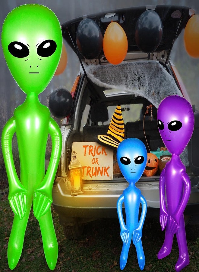 سيماتن مجموعة من 6 بالونات فضائية قابلة للنفخ من Seematn، زينة حفلات أعياد ميلاد فضائية عملاقة، لعبة جامبو قابلة للنفخ لحفلات الصيف وحمامات السباحة والهالوين، دعائم للصور، 63 بوصة و31.5 بوصة و24 بوصة (أخضر، بنفسجي، أزرق) - Image 4