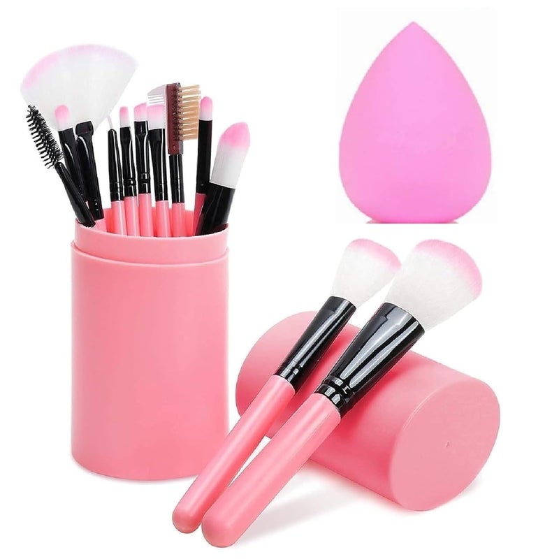Gonegal Professional Makeup Brush Set With Storage Box+ Big Sponge Makeup Puff. - Image 1