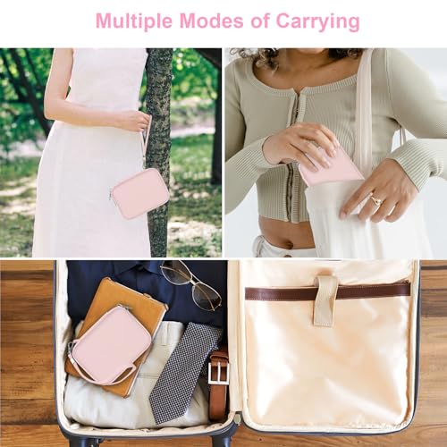 Canboc Hard Case for Kodak PIXPRO FZ55/ FZ45/ FZ43/ FZ53 16MP Digital Camera, Vlogging Camera Bag, Zipper Mesh Pocket fit Cable, SD Card, Pink (Case Only) - Image 3