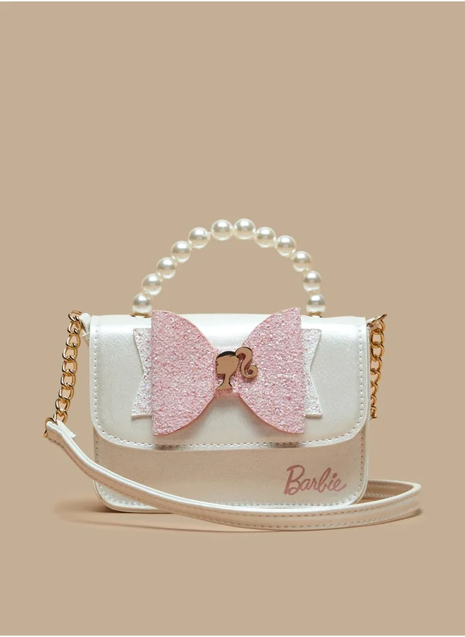 Barbie Girls Bow Accented Crossbody bag with Pearl Embellished Handle