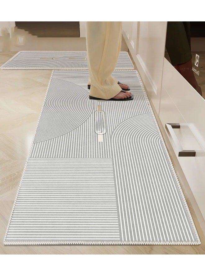 NKX Kitchen Floor Mats Rugs Set, Cushion Floor Carpet, Waterproof, Oil Resistant and Anti-Fatigue PU Standing Mat for Kitchen, Floor, Office, Sink, Laundry 60X180 Cm - Image 3