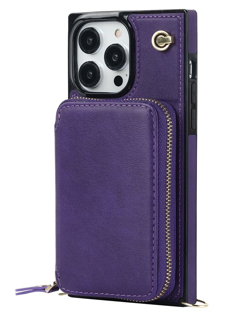 Suteni Back Cover Leather Card Slots Phone Case for iPhone - Image 1