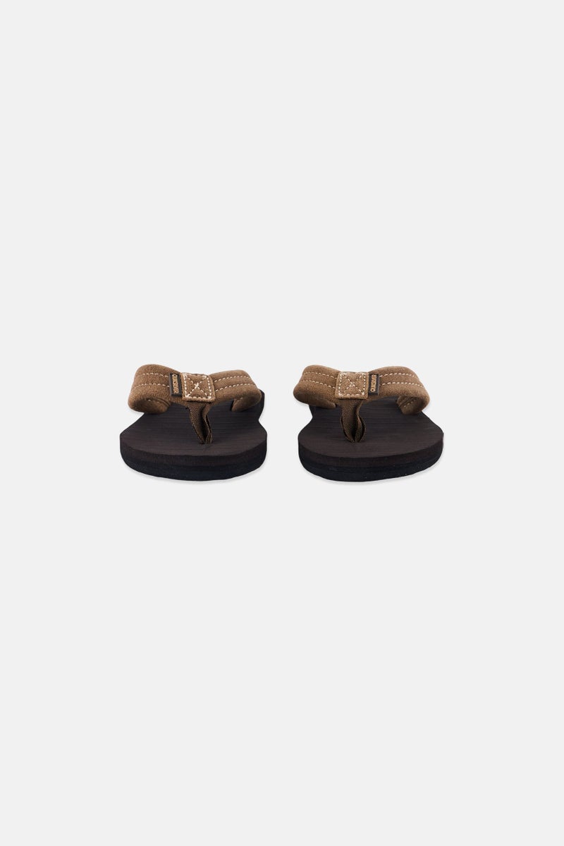 QUIKSILVER Kids Boy Carver Suede Youth Slip On Slippers, Khaki  - Image 4