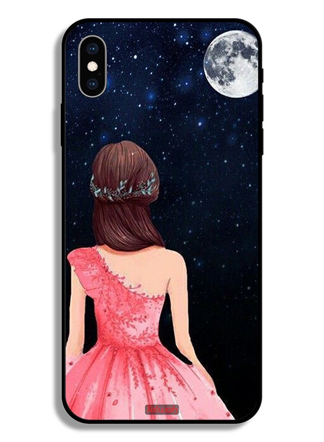 Tolwak Apple iPhone XS Protective Case Girl And Moon Art - Image 2