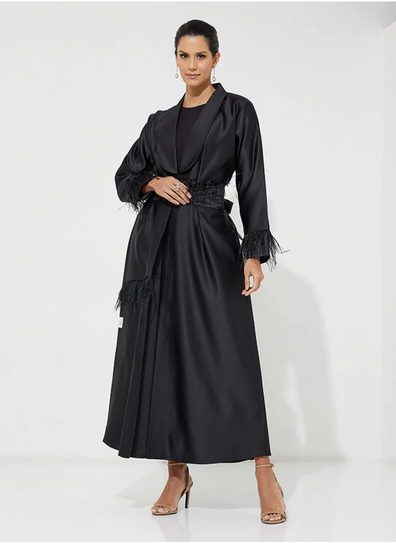 Rosette Abaya Feather Jacket