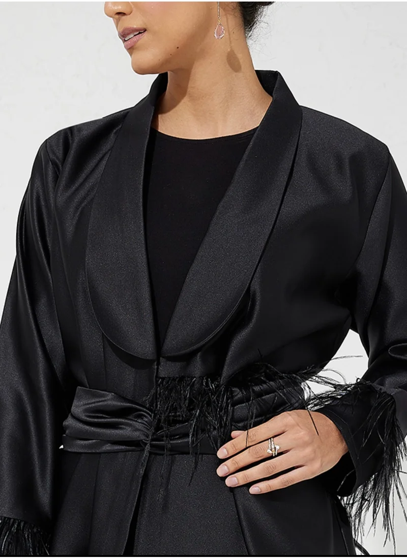 Rosette Abaya Feather Jacket