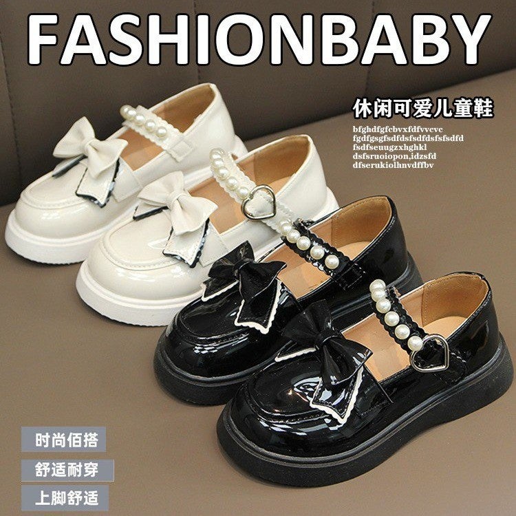 Girls Shoes Children Princess Shoes White Black Small Leather Shoes Children'S Day Activity Performance Small Leather Shoes - Image 4