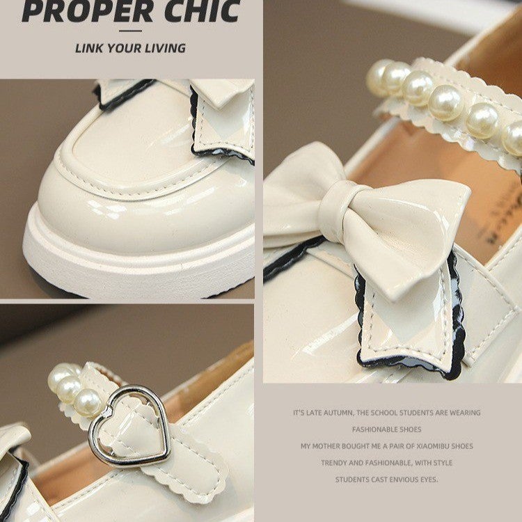 Girls Shoes Children Princess Shoes White Black Small Leather Shoes Children'S Day Activity Performance Small Leather Shoes - Image 5
