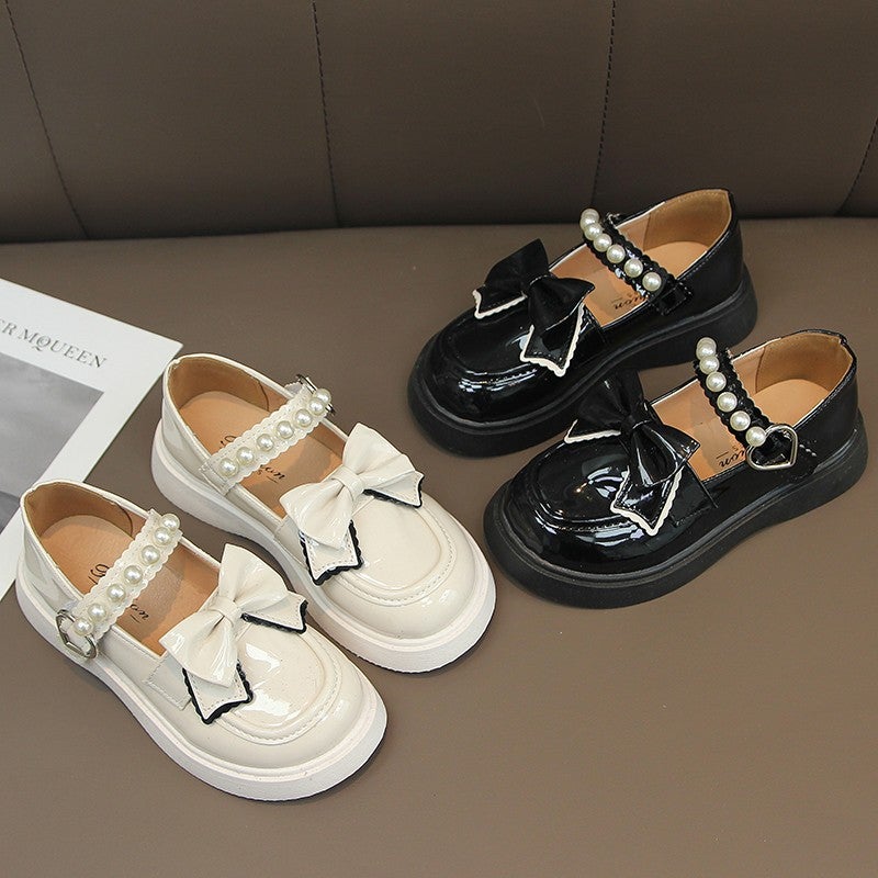 Girls Shoes Children Princess Shoes White Black Small Leather Shoes Children'S Day Activity Performance Small Leather Shoes - Image 3