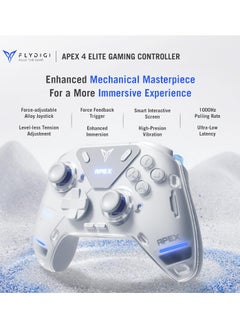 FlyDigi APEX 4 Wireless PC Controller Force Feedback Trigger Force-Adjustable Alloy Joysitck Full-Color LED Display 1500mAh 1000hz Report Rate Stereo Vibration PC/NS/Mobile/TV/Android/IOS Native  - Image 2