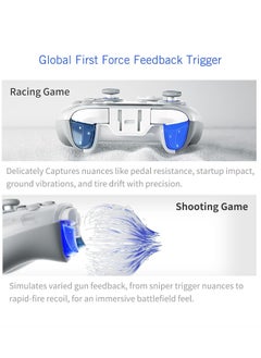 FlyDigi APEX 4 Wireless PC Controller Force Feedback Trigger Force-Adjustable Alloy Joysitck Full-Color LED Display 1500mAh 1000hz Report Rate Stereo Vibration PC/NS/Mobile/TV/Android/IOS Native  - Image 3