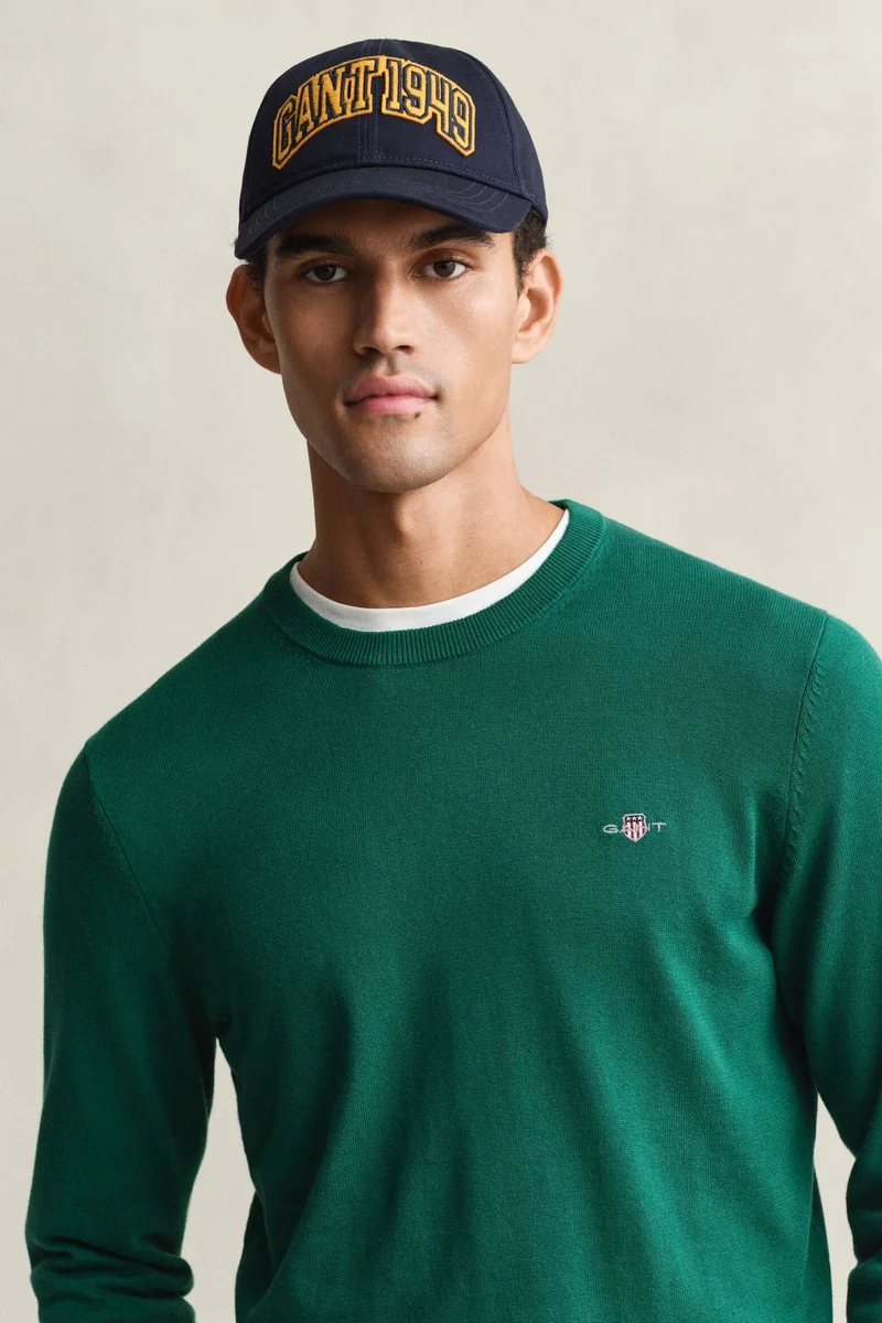 غانت Classic Cotton Crewneck Sweater