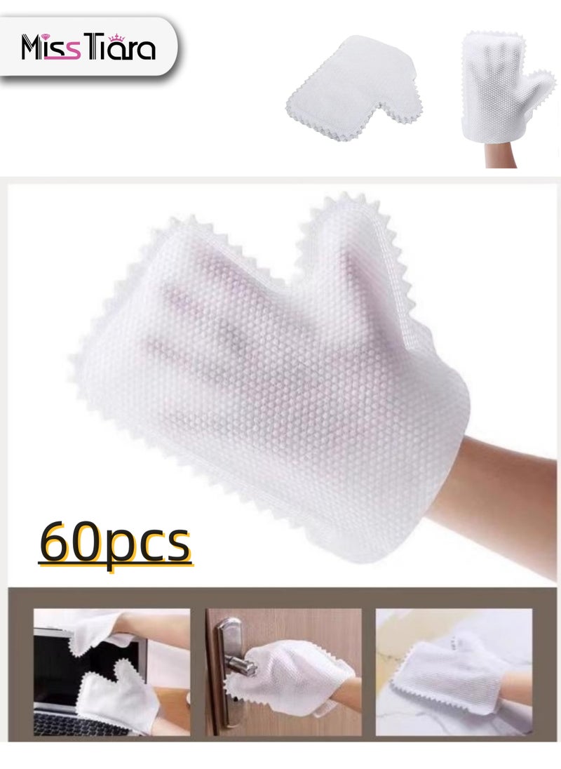 MissTiara 60 PCS Microfiber Dusting Gloves, Dusters for Cleaning, Dust Wipes Washable Dusting Wipes Reusable Dry Wet Cleaning Gloves, Suitable for Indoor and Outdoor Cleaning  - Image 1