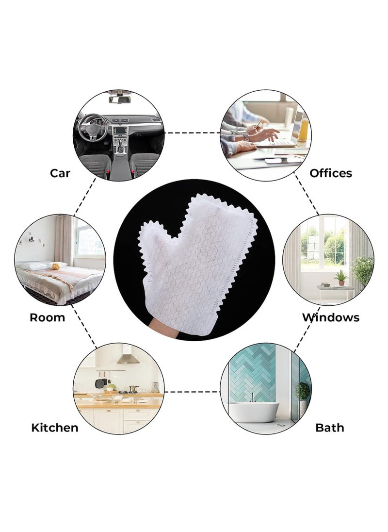 MissTiara 60 PCS Microfiber Dusting Gloves, Dusters for Cleaning, Dust Wipes Washable Dusting Wipes Reusable Dry Wet Cleaning Gloves, Suitable for Indoor and Outdoor Cleaning  - Image 3