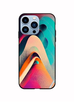 Protective Case Cover For Apple iPhone 13 Pro Abstract Waves Lines Design Multicolour