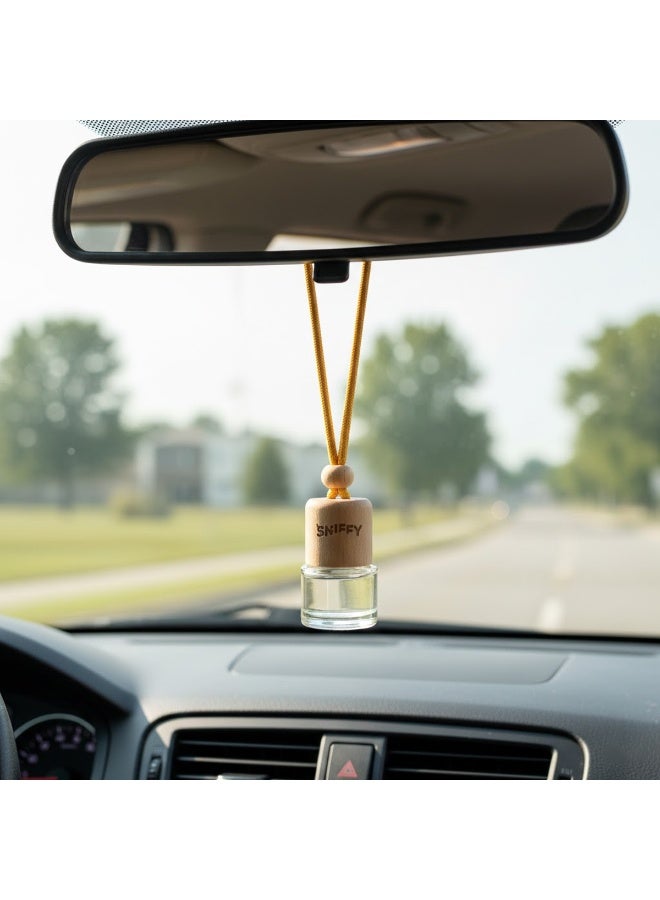 SNIFFY  OCEAN Car Air Freshener Hanging Diffuser – Natural Essential Oil Auto Air Freshener, Alcohol-Free Long Lasting Fresh Ocean Car Scent, Car Rear View Mirror Perfume Bottle for Auto, Home & Office - Image 5