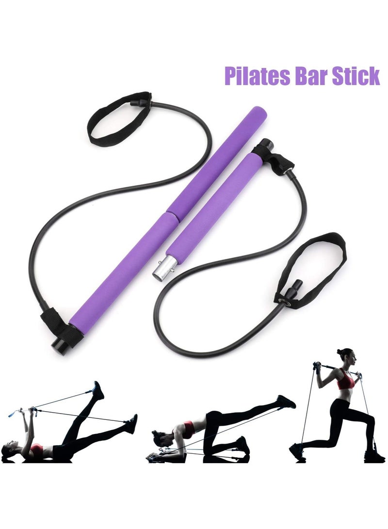 Generic Pilates Bar Kit with Resistance Band for Home Gym Workout  - Image 2
