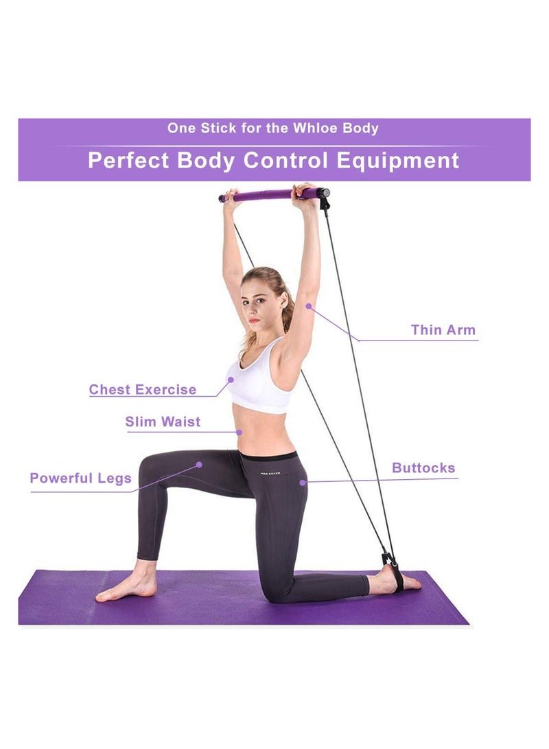 Generic Pilates Bar Kit with Resistance Band for Home Gym Workout  - Image 3