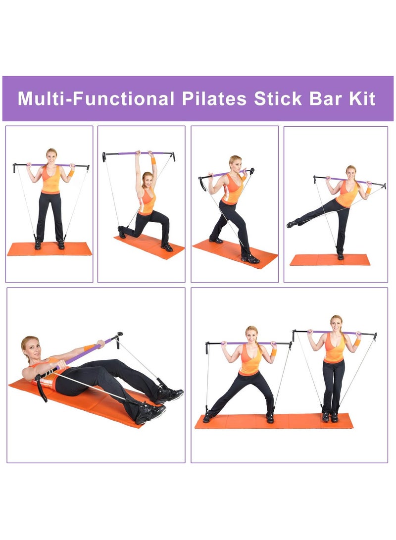 Generic Pilates Bar Kit with Resistance Band for Home Gym Workout  - Image 4