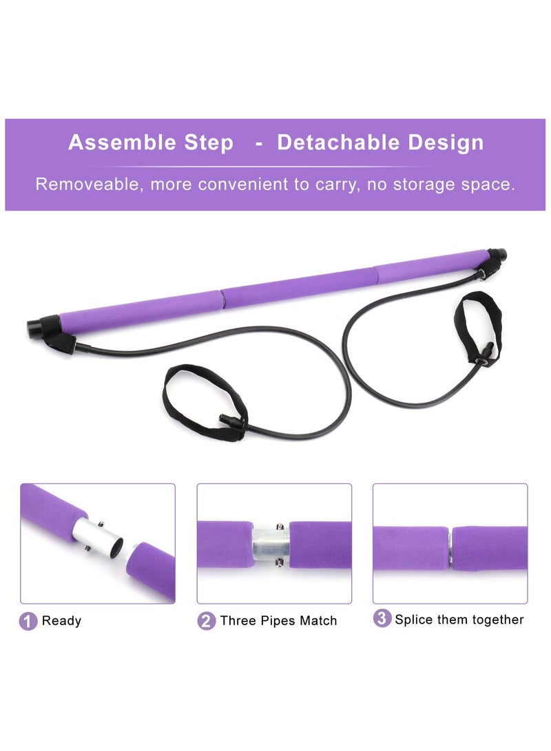 Generic Pilates Bar Kit with Resistance Band for Home Gym Workout  - Image 5