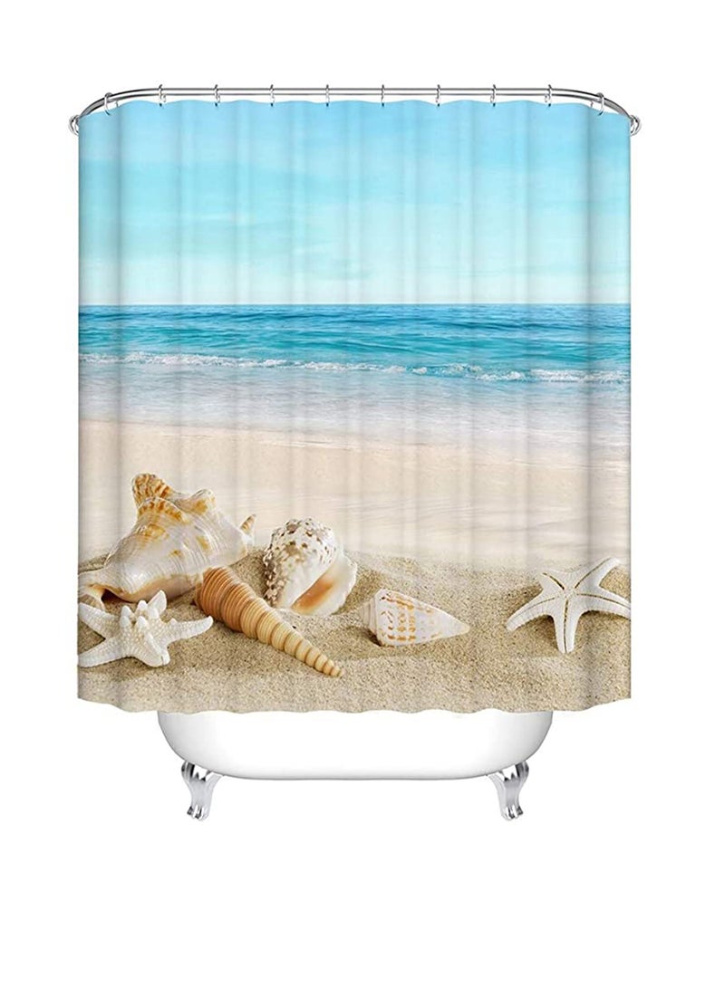 Excefore Shower Curtains, Durable Fashion Curtain, Waterproof Polyester Fabric Bathroom Shower Curtain, Bathroom Shower Curtain Liner Mildew-Resistant Anti-Bacterial 3D Digital Printing - Image 1