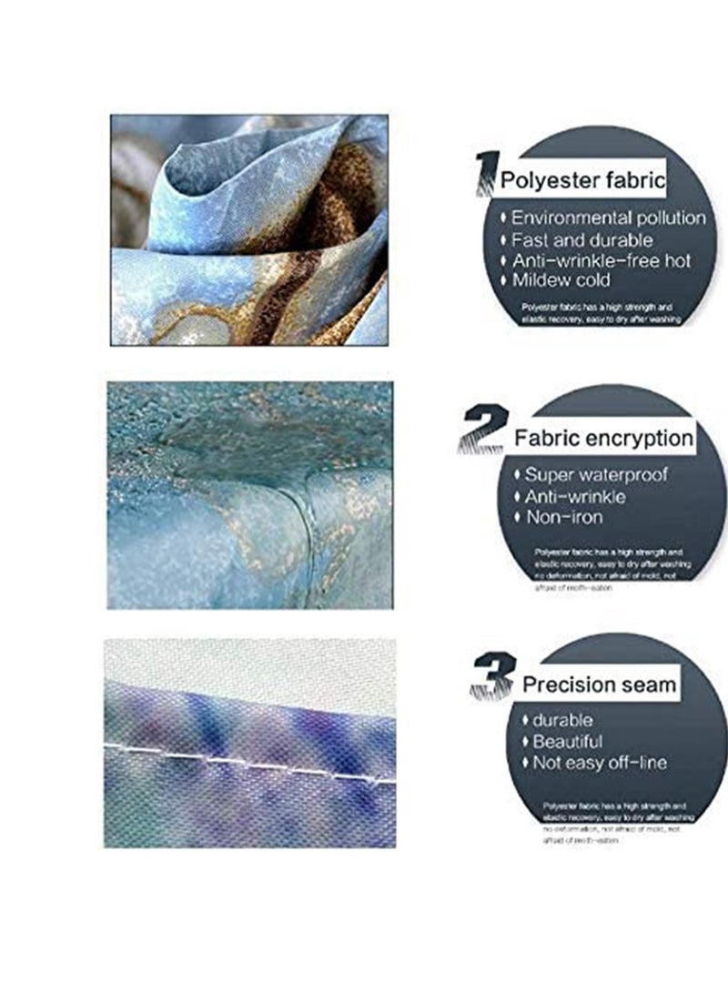 Excefore Shower Curtains, Durable Fashion Curtain, Waterproof Polyester Fabric Bathroom Shower Curtain, Bathroom Shower Curtain Liner Mildew-Resistant Anti-Bacterial 3D Digital Printing - Image 2