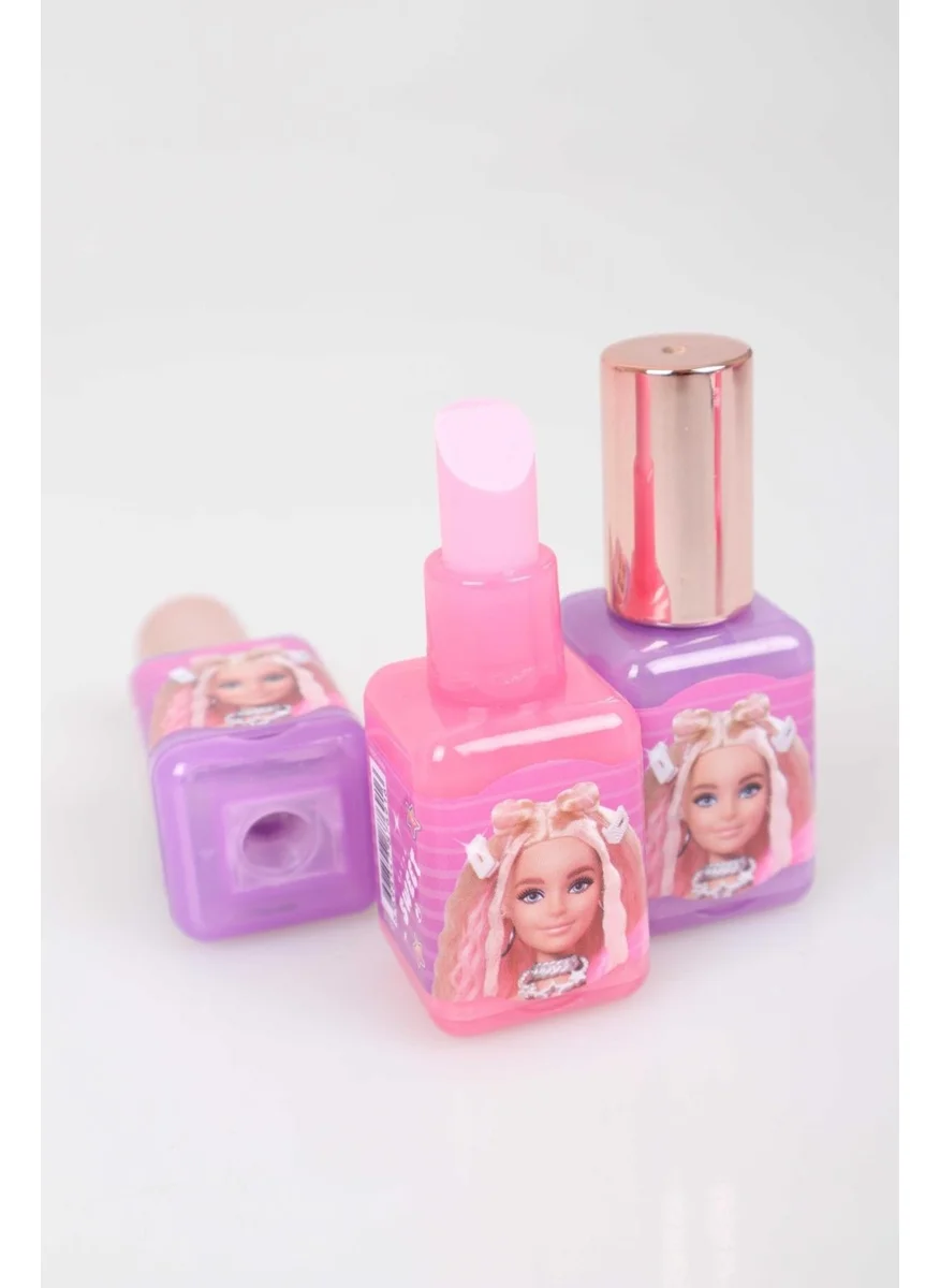 Barbie New Season Licensed Nail Polish Design Set of 2 Pencil Sharpeners with Eraser