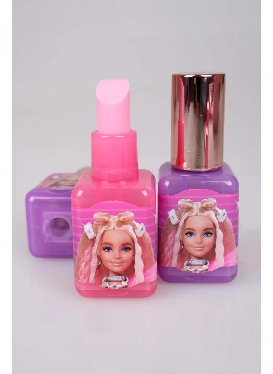 Barbie New Season Licensed Nail Polish Design Set of 2 Pencil Sharpeners with Eraser