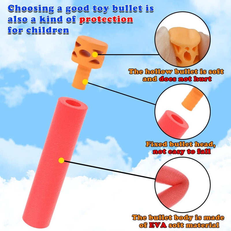EKIND 200 Pcs Waffles Darts Refill Pack Foam Bullet Compatible for NERF N-Strike Series Blaster (Red) - Image 3