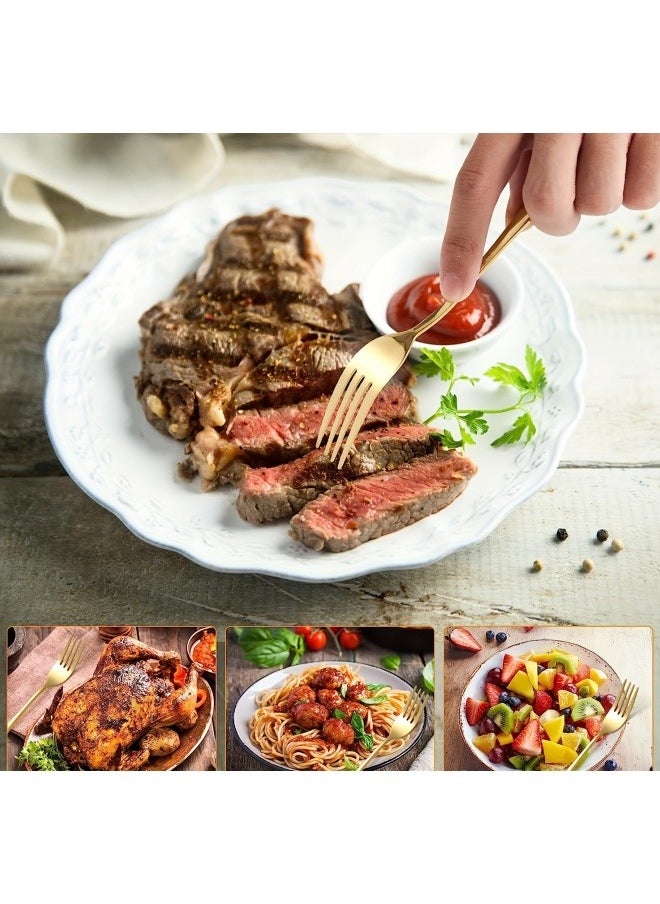 FPC 24 Piece Golden Western Food Gift Box Set Tableware Set For Home Kitchen Restaurant Hotel Gatherings Picnic Dining  - Image 5