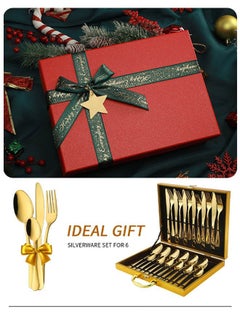 24 Piece Golden Western Food Gift Box Set Tableware Set For Home Kitchen Restaurant Hotel Gatherings Picnic Dining - pzsku/Z03BB54FA46A1D390A3C6Z/45/_/1733551299/dcb09071-f119-4205-bae9-3d33ddc91e04