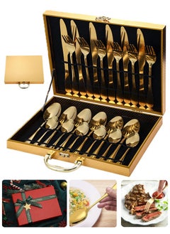 24 Piece Golden Western Food Gift Box Set Tableware Set For Home Kitchen Restaurant Hotel Gatherings Picnic Dining - pzsku/Z03BB54FA46A1D390A3C6Z/45/_/1733551510/9f03d479-b294-4ba6-a87e-a6fcb69f8357