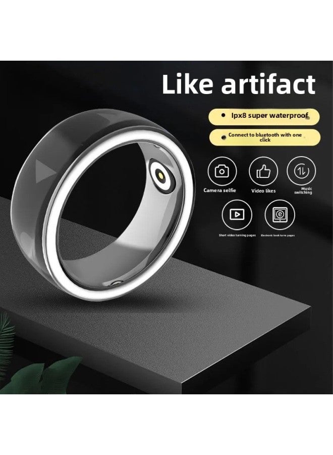 Short Video  Turning Black Technology Ring Smart Bluetooth Remote Control Selfie Artifact Brush Video Novel  Turning Ring-Colour:Brush Video-cut Song-like-selfie No. 9 Finger Circumference 59.5mm - Image 2