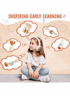 Treehole Kids Early Education Educational Rattle Music Toy 5 Piece Set, Music Enlightenment, Hand Held Bell, Soothing Toy Set  - Image 4