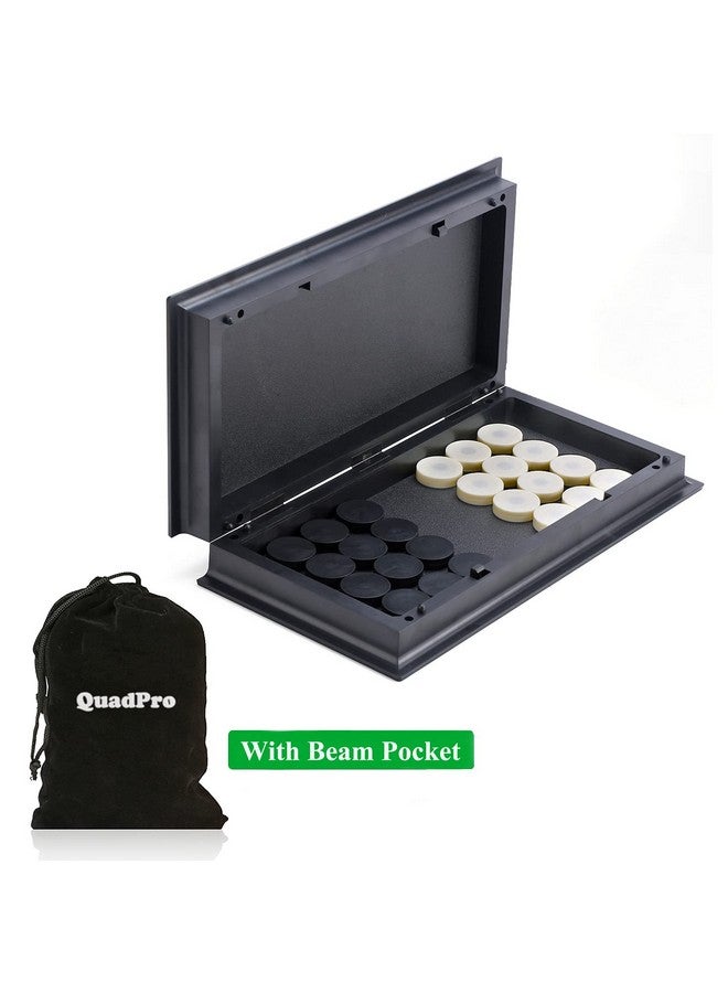 QuadPro Magnetic Travel Checkers Board Game Set With Folding Board Family Educational Toys For Kids And Adults - Image 2