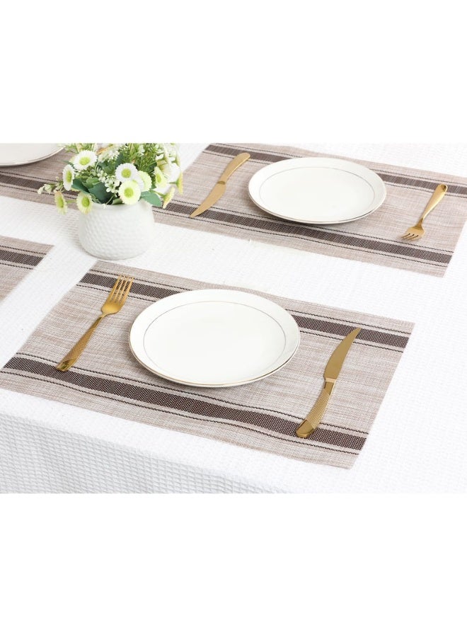 كوستر طعام بني في بيج 6 قطع - Image 4