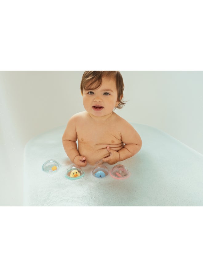 مونشكين Munchkin Float & Play Bubbles 2 Pack 4M+ Duck Baby Bath Toys with Rattle, Spin & Sensory Play Features - Image 5