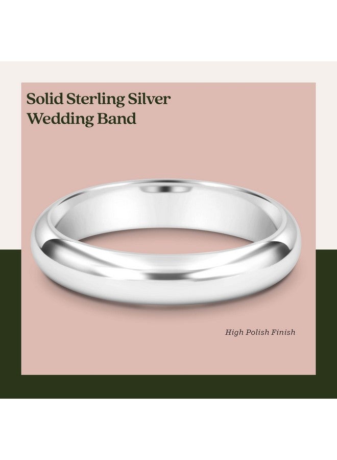 KEZEF Sterling Silver 4mm Comfort Fit Ring, Unisex Wedding Band for Men and Women, Size 11, Hypoallergenic, High Polished, Gift Box Included - Image 4