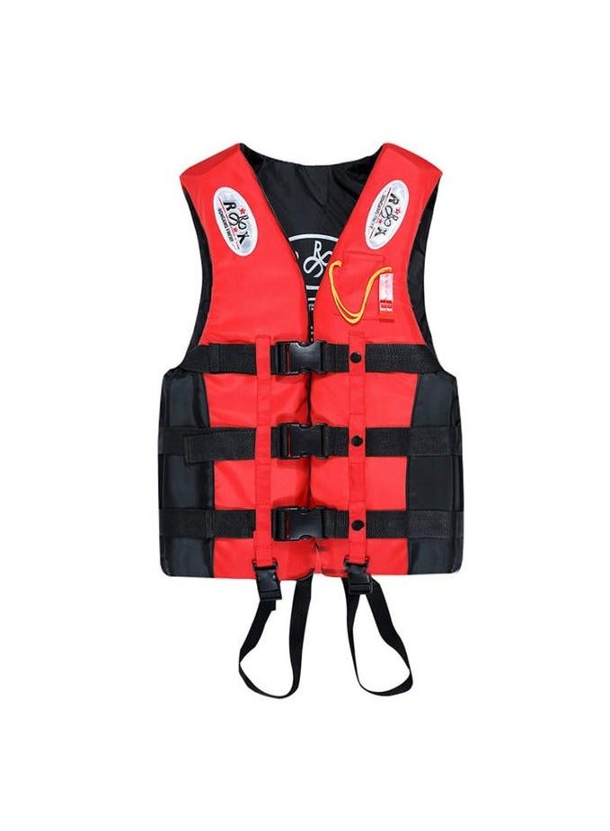 REBENUO Life Jacket Safety Vests Water Suit Kayak Boating Swimming Surfing Drifting Gear Size {L} .60 to 75 Kg (red) - Image 1