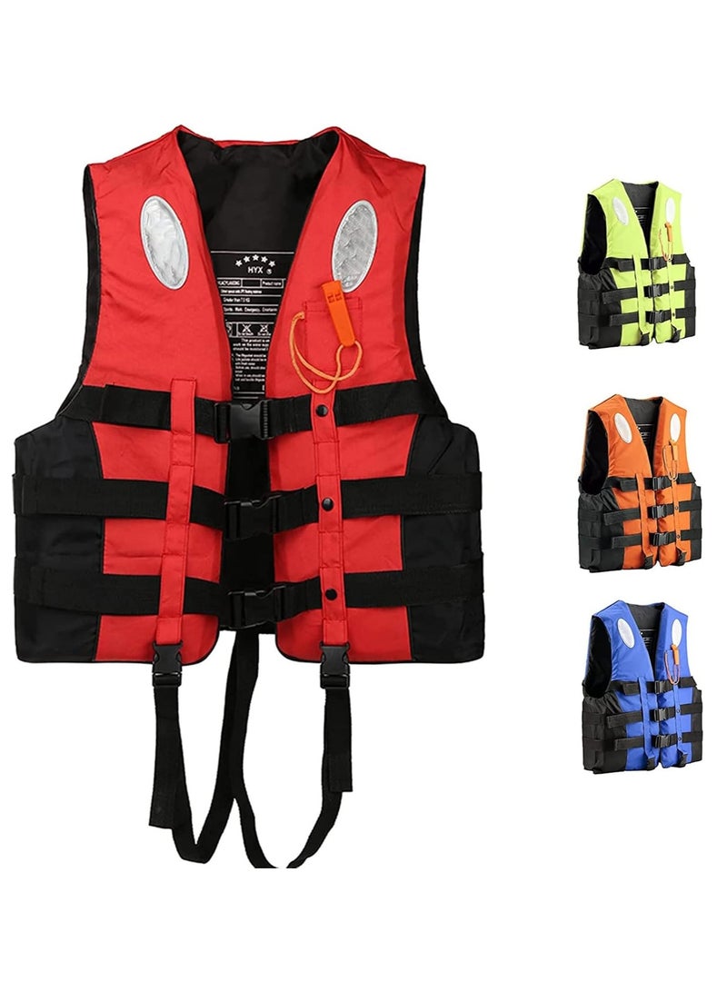 REBENUO Life Jacket Safety Vests Water Suit Kayak Boating Swimming Surfing Drifting Gear Size {L} .60 to 75 Kg (red) - Image 4