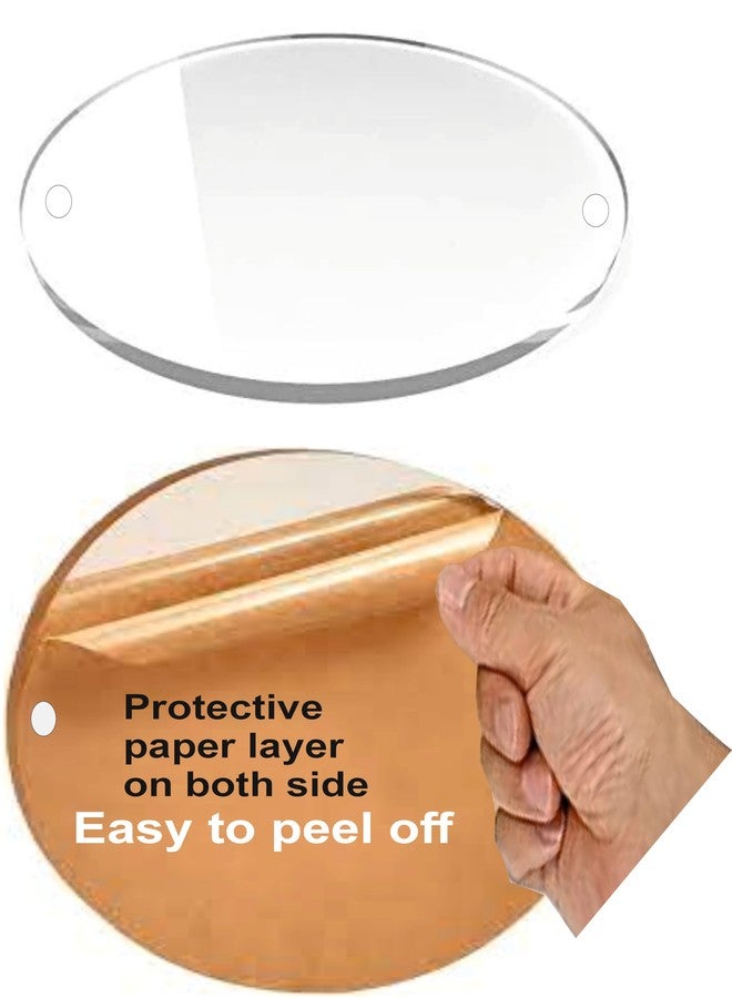 NEILL® Acrylic Sandwich Display Sheet Board Oval Shape, Size - 18"x11", Transparent/Clear, Pack of 1Pc, for Ads/Posters/Pictures/Information/Home decor - Image 2