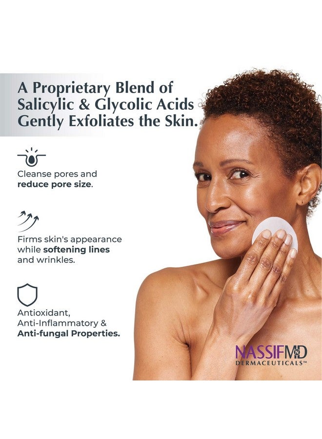 nassif md Nassifmd Detox Pads Facial Radiance Pads Glycolic Acid Pads Face Exfoliating Pads Salicylic Acid Wipes Facial Scrub Pads Bha Aha Pads Resurfacing Pads For Face (60 Count) - Image 3